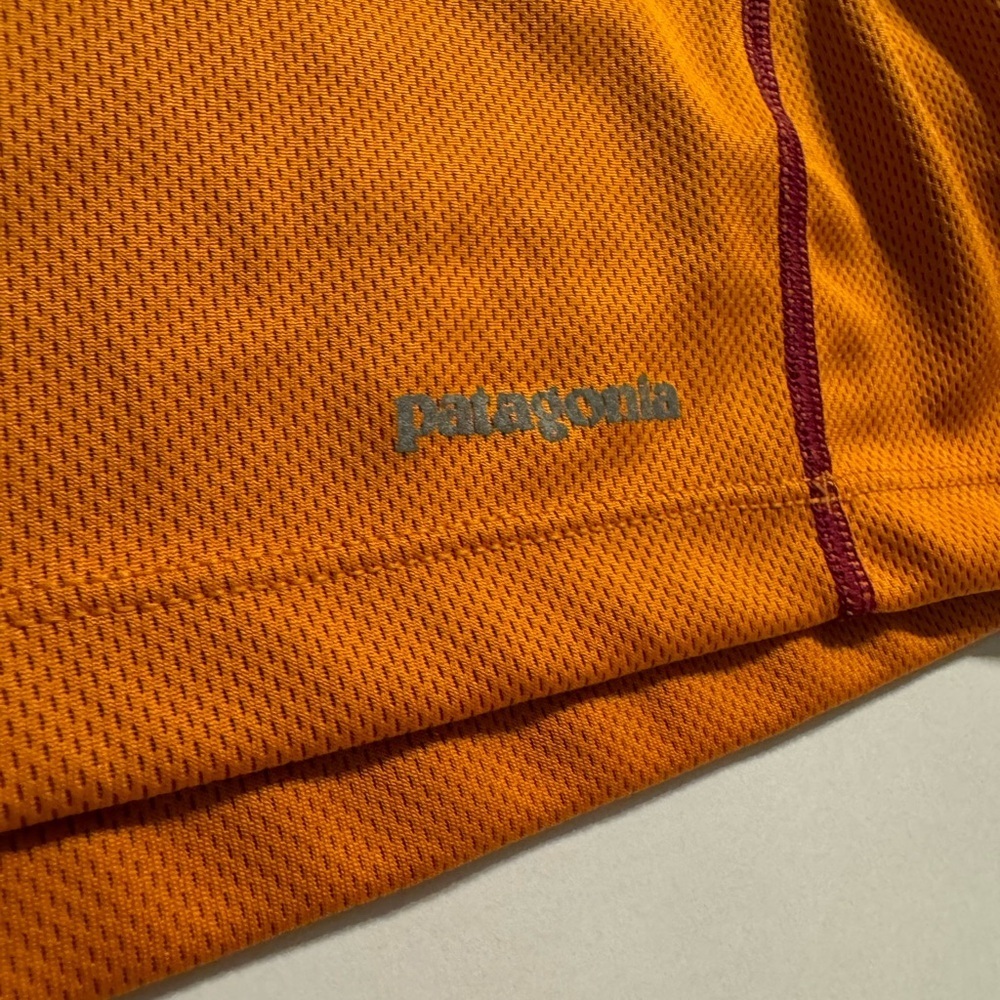 Patagonia Orange Purple Small Long Sleeve Square Queen Anne Square Neckline Top - Picture 2 of 8